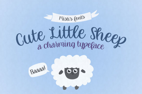 Cute Little Sheep: A Charming Script Font for Small Business Branding