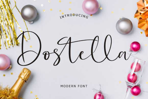 Dostella: A Romantic Script Font for Editorial Design