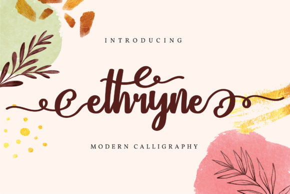 Ethryne: A Delicate Handwritten Font for Elegant Brand Identities