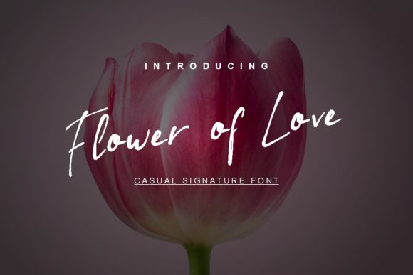 Flower of Love: A Natural Script Font for Editorial Design