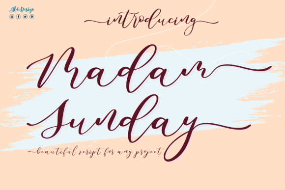 Madam Sunday: A Romantic Calligraphy Typeface for Branding