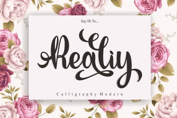 Realiy: A Daring Handwritten Font for Web Design