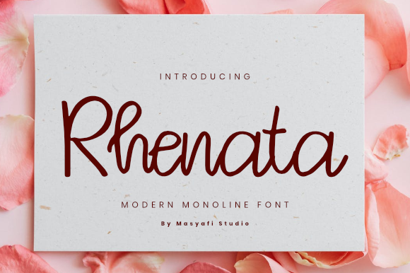 Rhenata: A Sweet & Elegant Script Font for Crafters and Makers