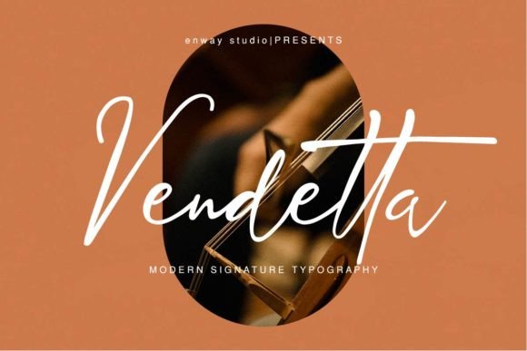 Vendetta Signature: A Polished Script Font for Web Design